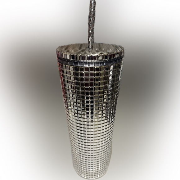 NWT | Starbucks Metallic Silver Grid Venti cup | 24oz - Picture 3 of 4